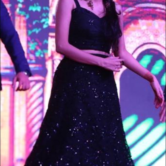 Black sequins ethnic wear lehenga - Picture 10 of 13